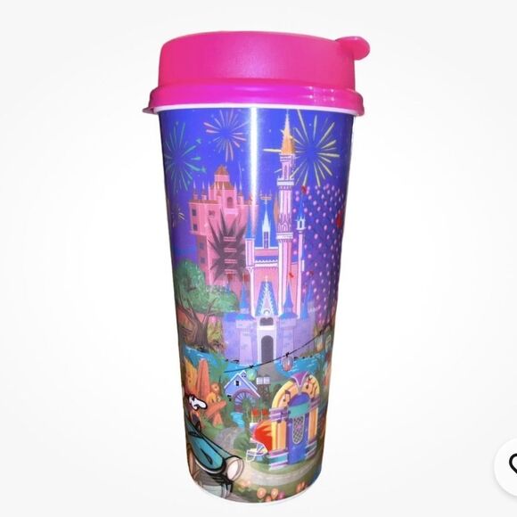 2024 Walt Disney World Resort WDW Hot Pink Refillable Mug Mickey & Friends - Picture 3 of 13